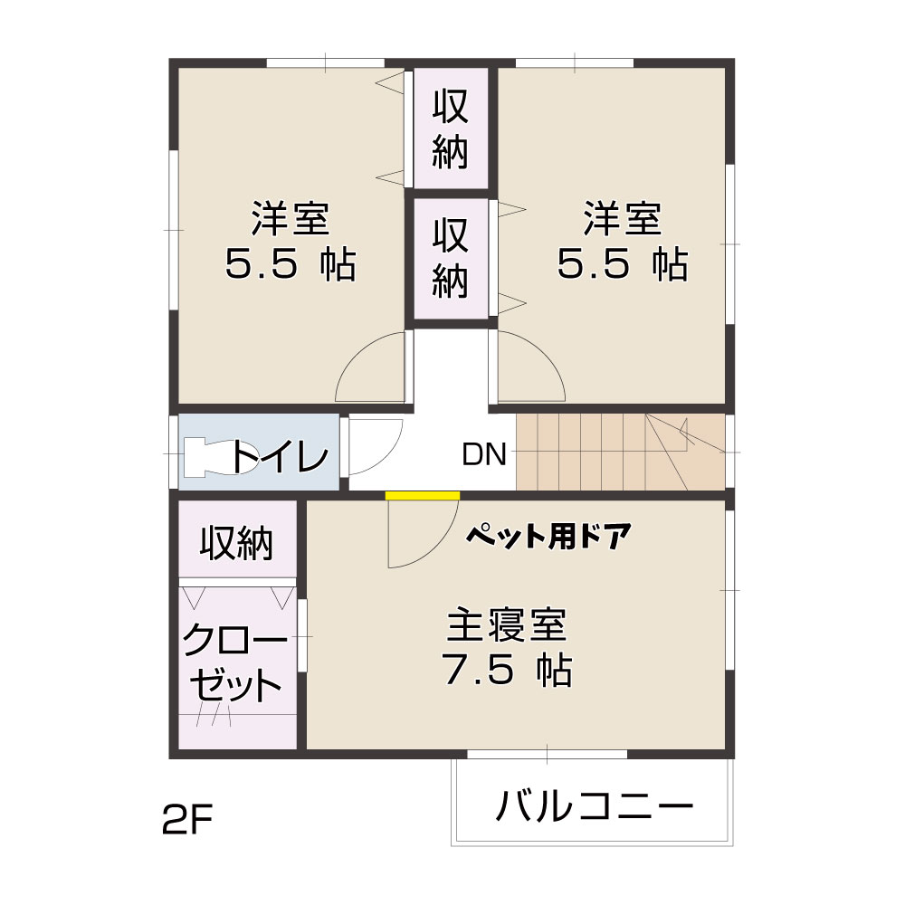 モデルハウス 2F平面図